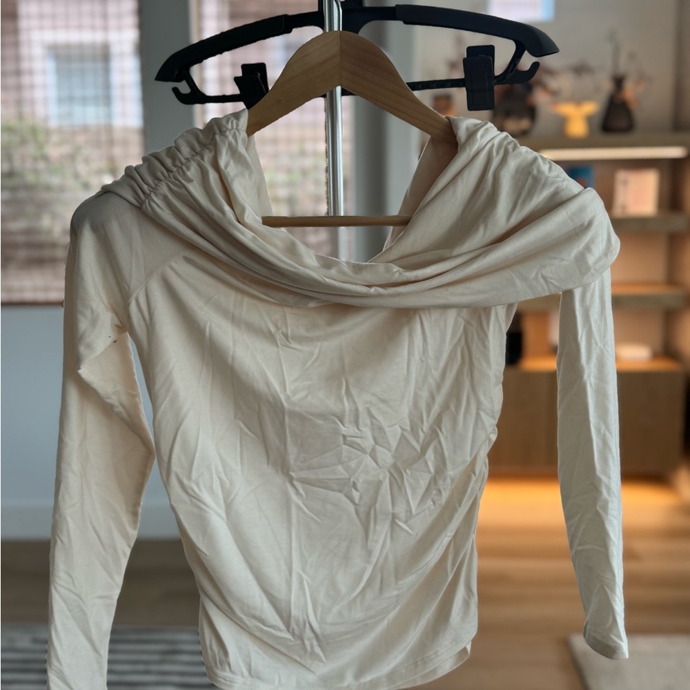 Reformation Cream Long Sleeve Top